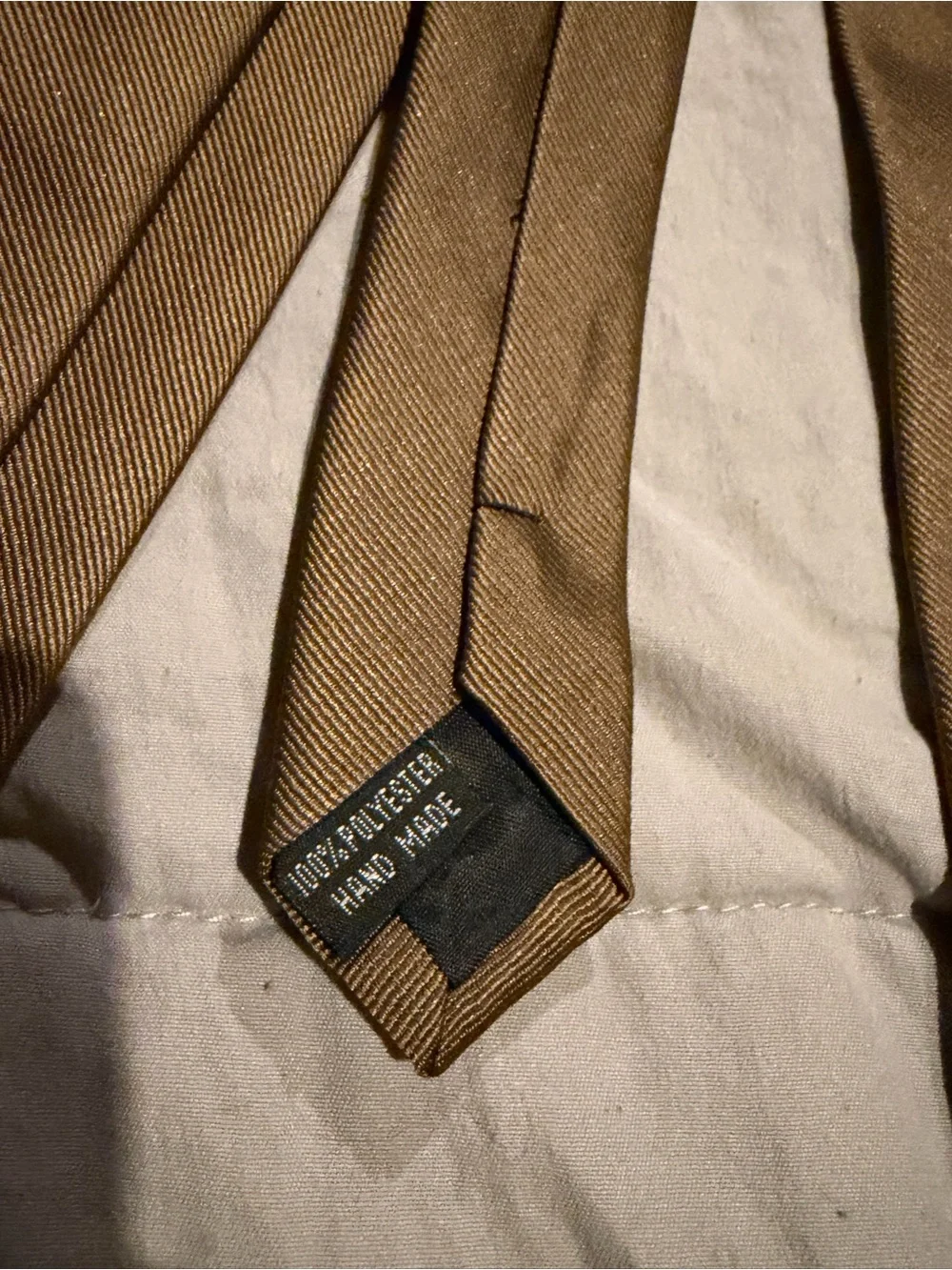 Classic Men's Tan Solid Tie - Sleek Everyday Accessory